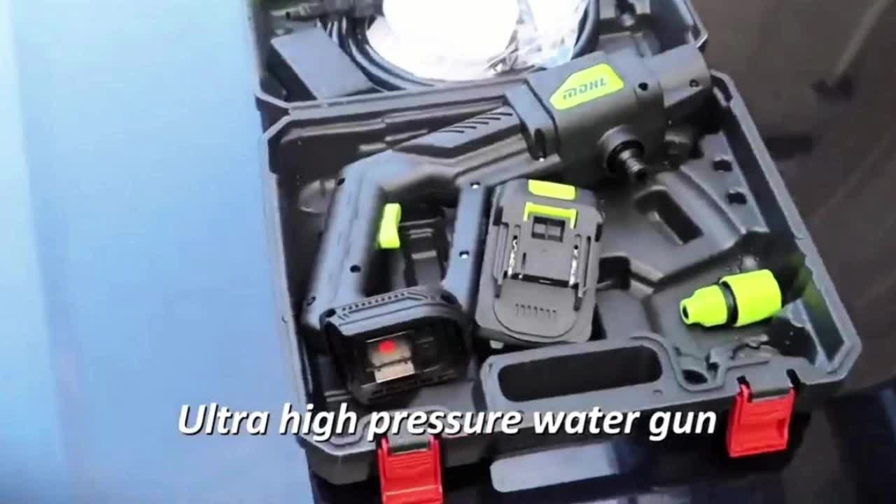 Cordless Pressure Washer Water Gun 1200 PSI | 30 Speed Levels 6-in-1 Nozzle | 7.32m High-Elastic Hose Handheld Rechargeable Lithium Battery - Image 9