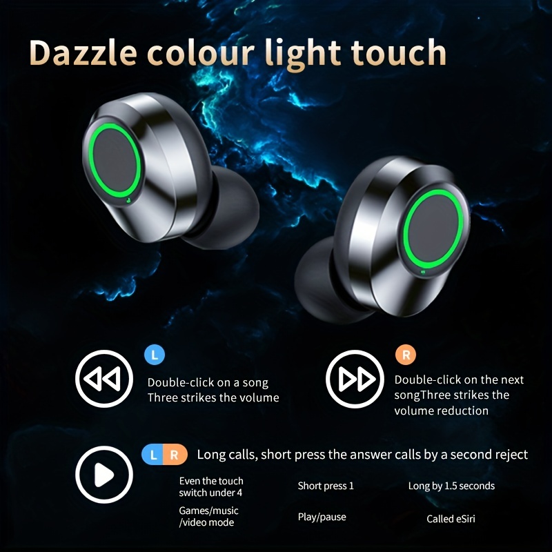 New Wireless Earbuds Headset Earphone Mini Earpiece TWS Stereo Headphone for Xiaomi for iPhone Phone Headphones Earbuds,for Halloween's Day Gift - Image 6