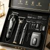WEEME 4pcs/3pcs/1pc Cordless Men' Hair Clippers & Beard Trimmer with Electric Shaver & Nose Trimmer - Rechargeable Professional Hair Cutting System Suitable for Traveling, Home Use, Gift for Dad, Husband, Birthday/Christmas Present.