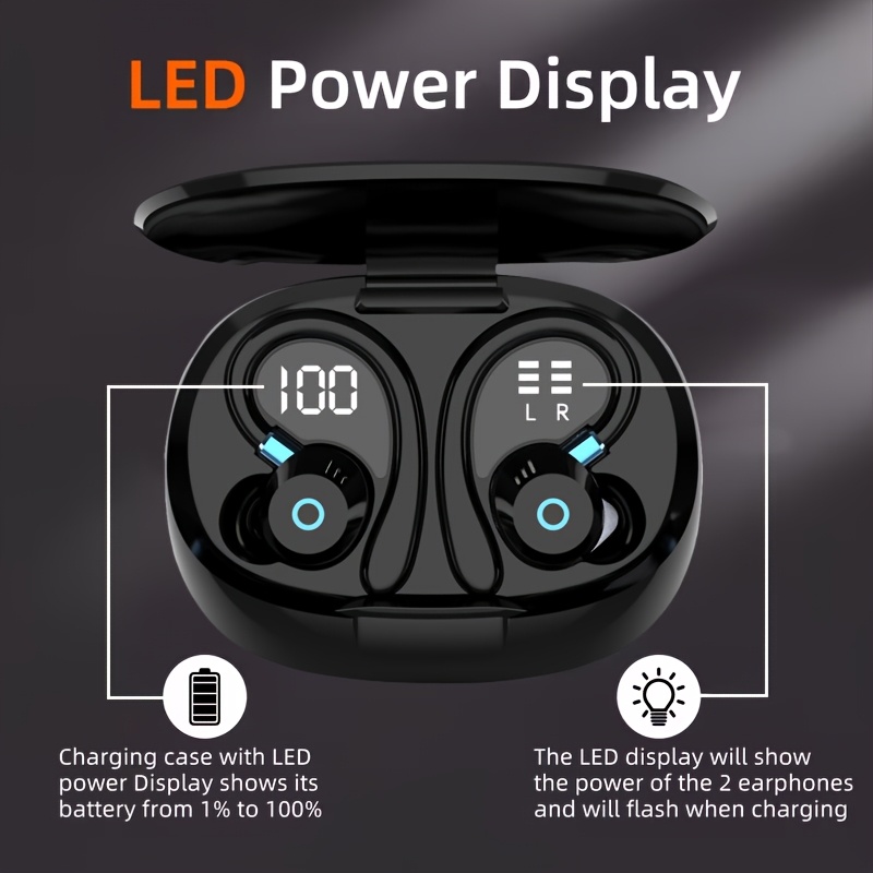 2026 New TWS Wireless In-Ear Earbuds, Wireless 5.4, Built-In Dual Microphones, ENC Noise Cancellation Technology, Touch Volume Control, Ultra Long 40H Playback Battery Life, Dual LED Digital Display Charging Case, Type-C Fast Charging - Image 11