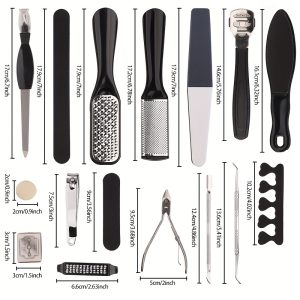 Professional Pedicure & Manicure Set - 23pcs Complete Nail Care Kit with filing, grinding, buffing Tools - Heavy-Duty Construction for Home, Salon, Spa, - Ideal for Smooth Feet & Hands, Home Grooming, Salongrade Equipment, Sturdy Design, Hypoallergenic Material, Spa Clients, Beauty Professionals