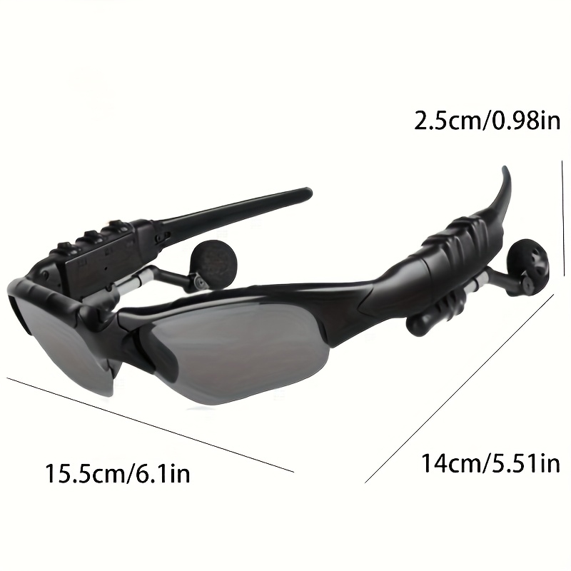 Smart Wireless Glasses 2in 1 Glasses Earphone, Wireless Stereo Headset with Mic for Calling Music - Image 3