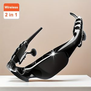 Smart Wireless Glasses 2in 1 Glasses Earphone, Wireless Stereo Headset with Mic for Calling Music