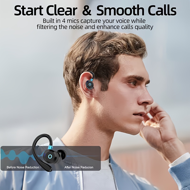 2026 New TWS Wireless In-Ear Earbuds, Wireless 5.4, Built-In Dual Microphones, ENC Noise Cancellation Technology, Touch Volume Control, Ultra Long 40H Playback Battery Life, Dual LED Digital Display Charging Case, Type-C Fast Charging - Image 5