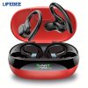 LIFEBEE New Wireless Earbuds for Running Sports, Wireless Earphones with Earhooks, Headphones with Dual-LED Display, Headset Built-in Microphone