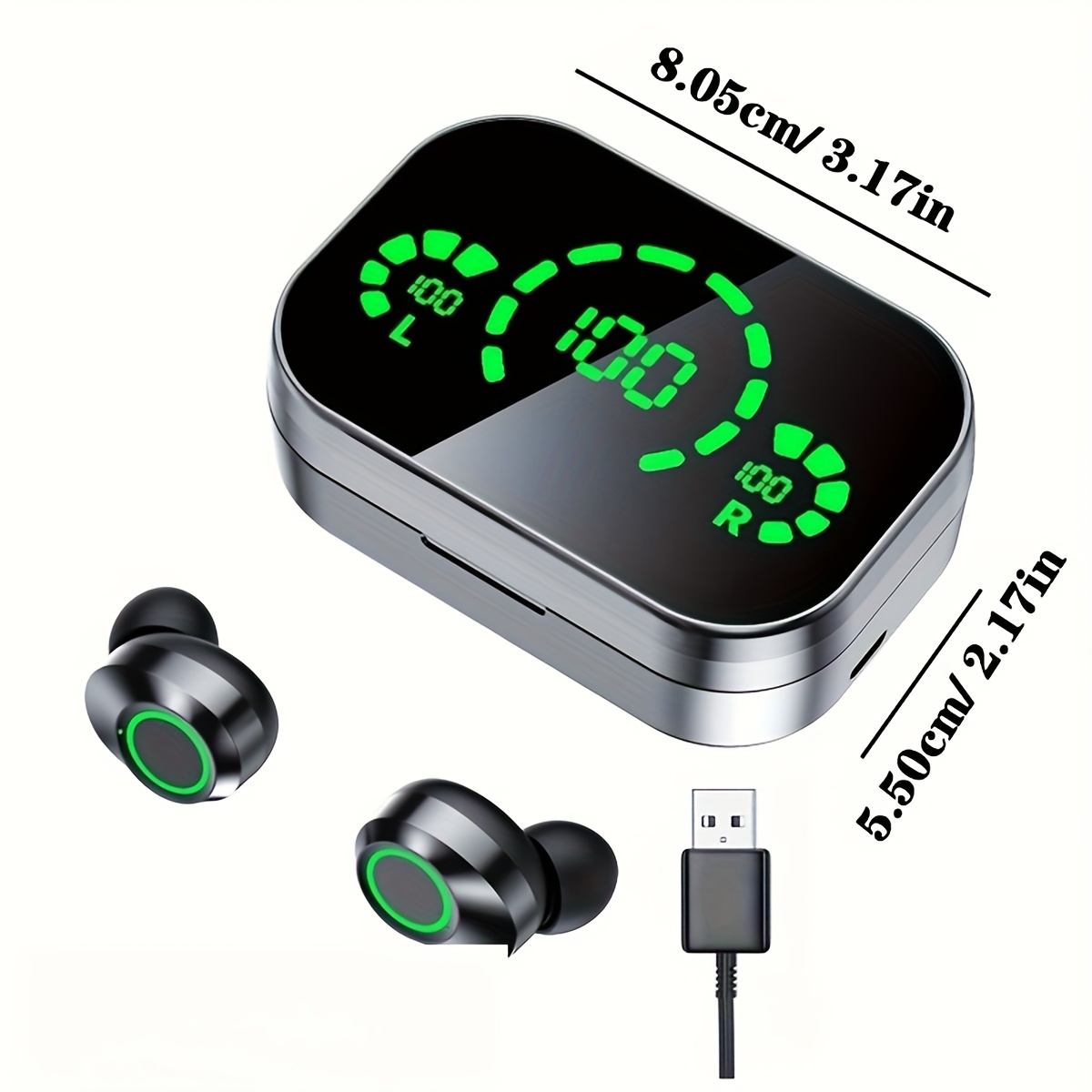 New Wireless Earbuds Headset Earphone Mini Earpiece TWS Stereo Headphone for Xiaomi for iPhone Phone Headphones Earbuds,for Halloween's Day Gift - Image 3