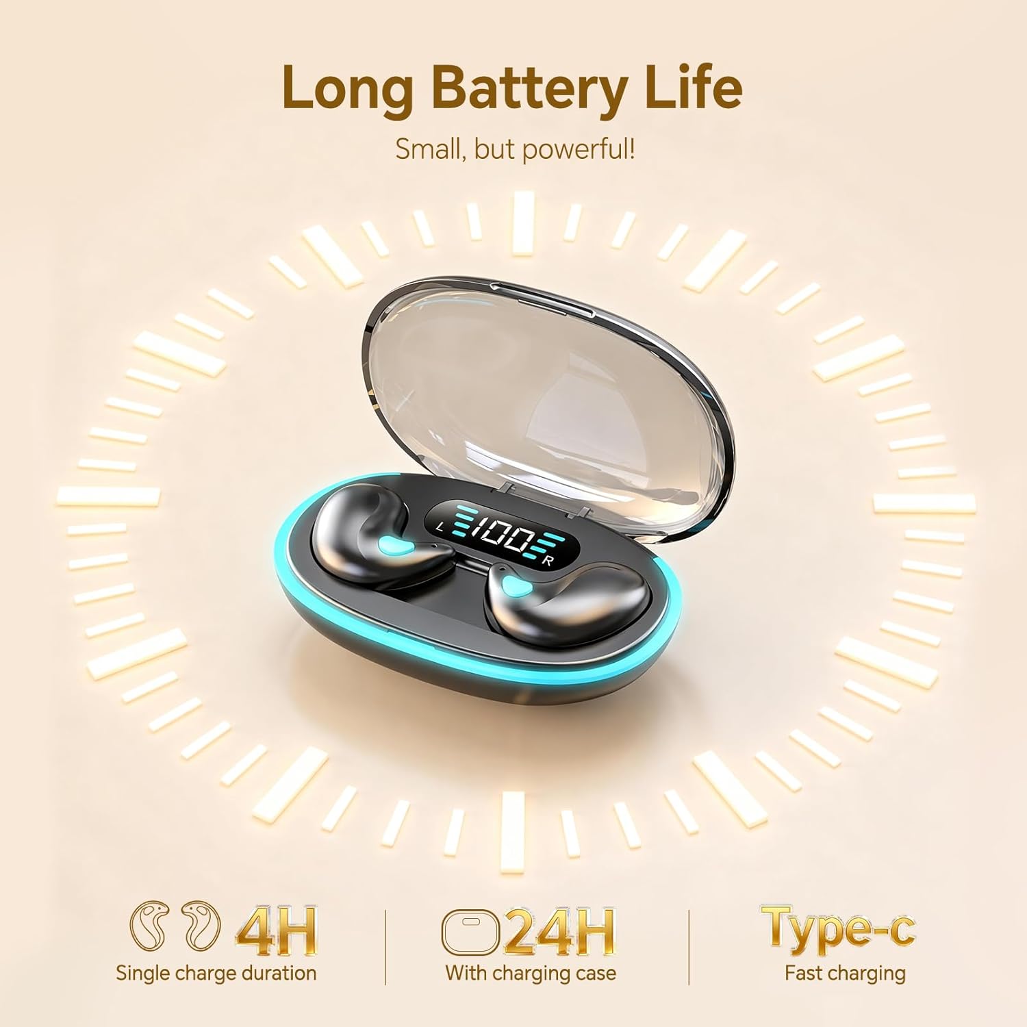 Wireless Earphones, True Wireless Earphones, LED Power Display, with Wireless Charging Box, Anti-Drop Sports Earphones, In-Ear Earphones with Microphone, Suitable for Smartphones, Laptops, Tvs, Computers, Sports, Men And Women Gift. - Image 13