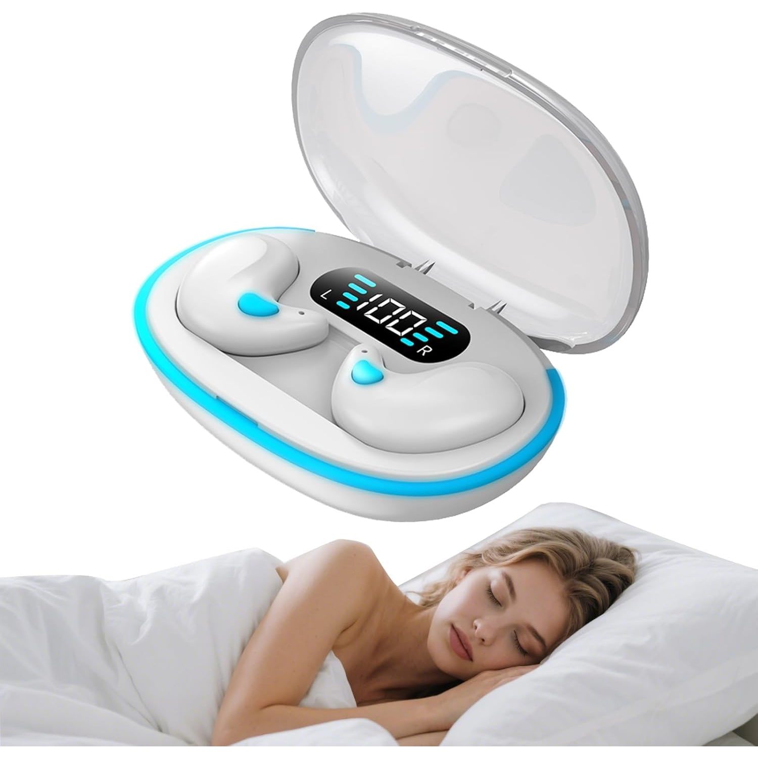 Wireless Earphones, True Wireless Earphones, LED Power Display, with Wireless Charging Box, Anti-Drop Sports Earphones, In-Ear Earphones with Microphone, Suitable for Smartphones, Laptops, Tvs, Computers, Sports, Men And Women Gift. - Image 8