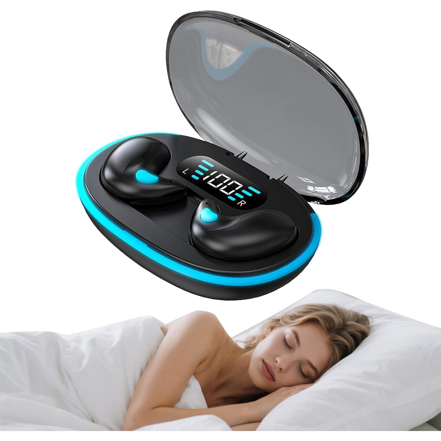 Wireless Earphones, True Wireless Earphones, LED Power Display, with Wireless Charging Box, Anti-Drop Sports Earphones, In-Ear Earphones with Microphone, Suitable for Smartphones, Laptops, Tvs, Computers, Sports, Men And Women Gift. - Image 6